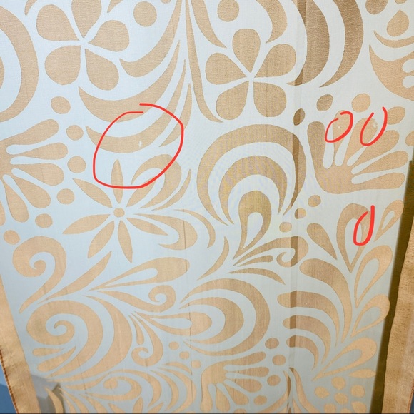 Vintage Beautiful Brownish Bronze Sheer Paisley Versatile Scarf - Picture 10 of 10